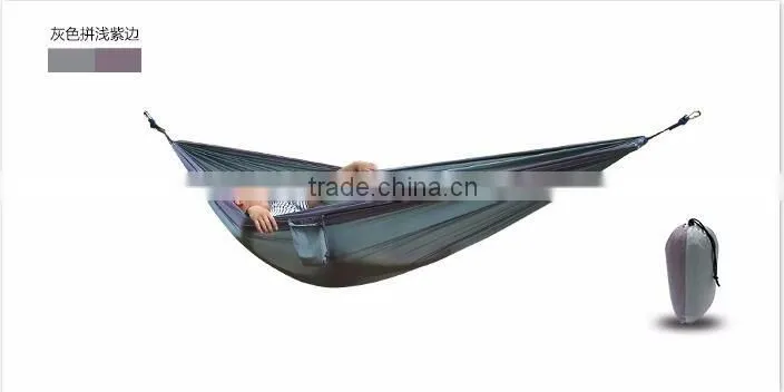High quality Factory Customize 2 Person Outdoor Camping 210T Ripstop Nylon Parachute Portable Hammock