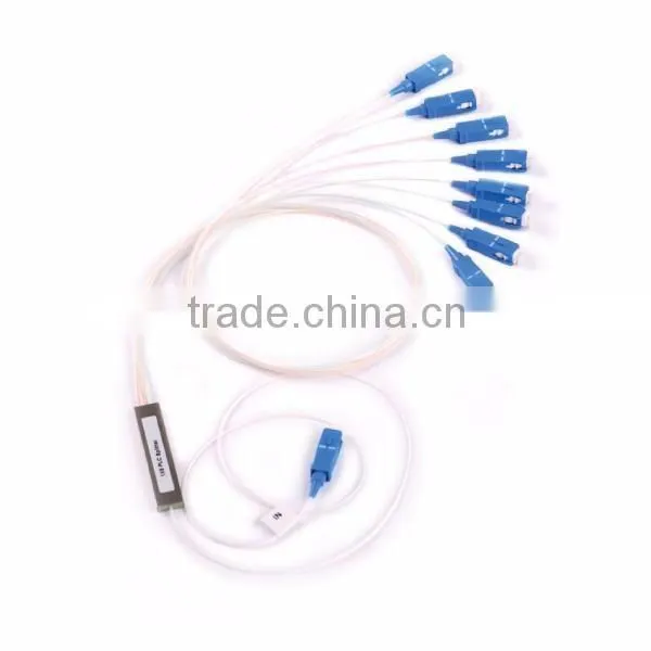 FTTH Single Mode 1x8 Optical Fiber PLC Splitter