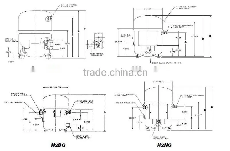 Bristol Reciprocating Compressors H2NG244GPDFR