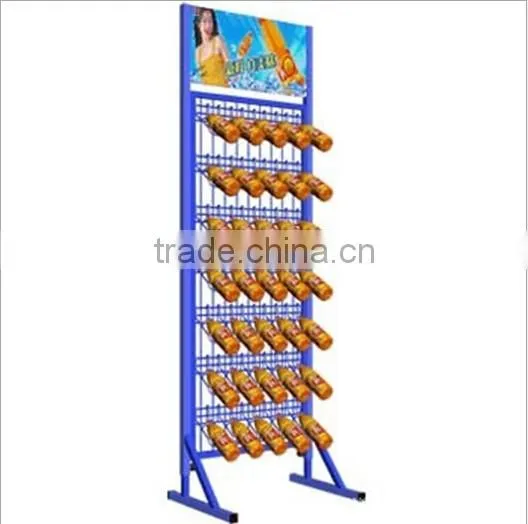 metal hook display stands/4-Level Floor Standing Metal