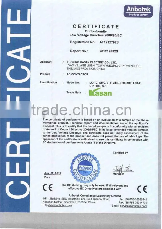 CE Approved newest LC1-D AC contactor