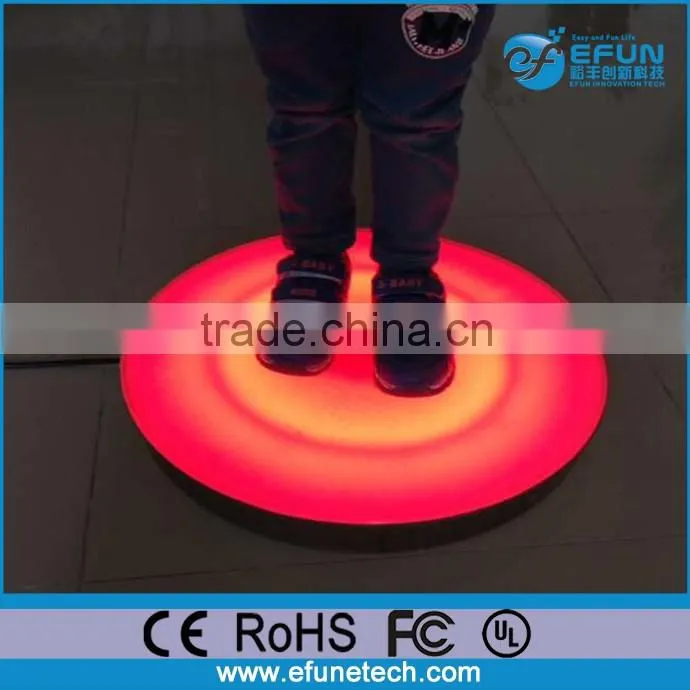 portable round touch sensitive interactive colorful led lighted kids play dance floor