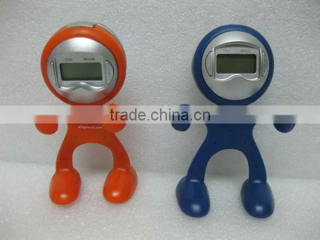 promotional item gift clocks Flexible little man shape small digital clock