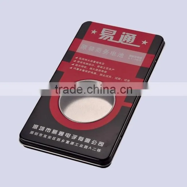 wholesale tin box for packing battery / usb, window lid metal battery boxes