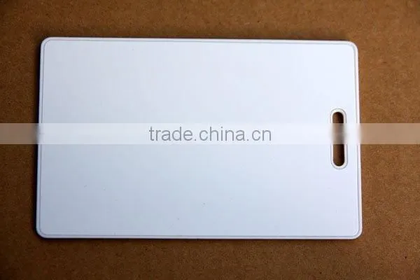 punched hole ID card hanging