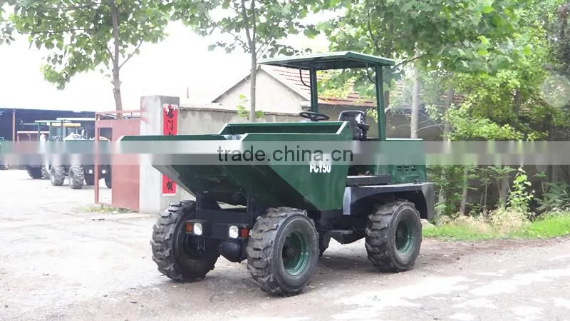 Best seller 5000KG Front Loading 4 wheel Mini Site Dumper