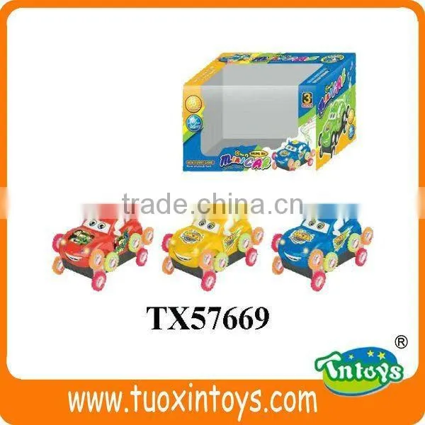 CARTOON B/O SKIP CAR(3 COLOR WHEEL)