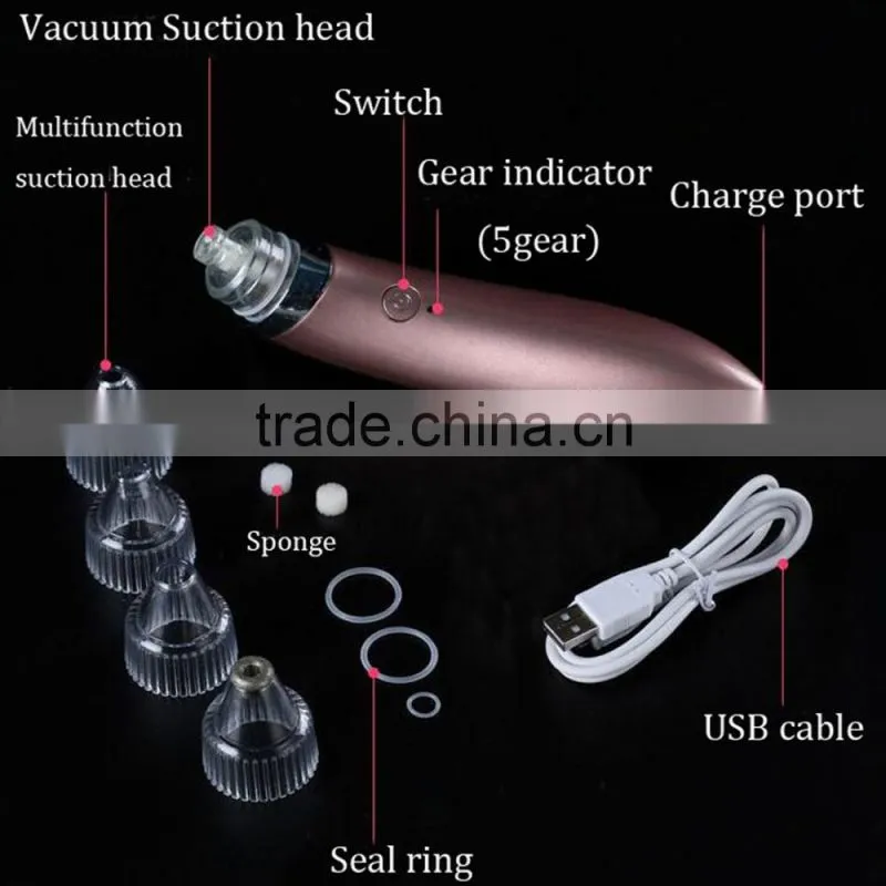 2017 Hot Sale Portable Blackhead Removal Tool Dead Skin Acne Vacuum Blackhead Remover Pore Cleansing Skin Peeling Beauty Machine