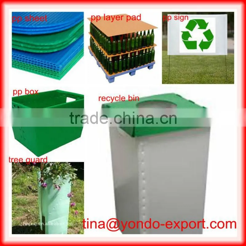 corrugated plastic layer pad ,fluted pp layer pad ,plastic layer