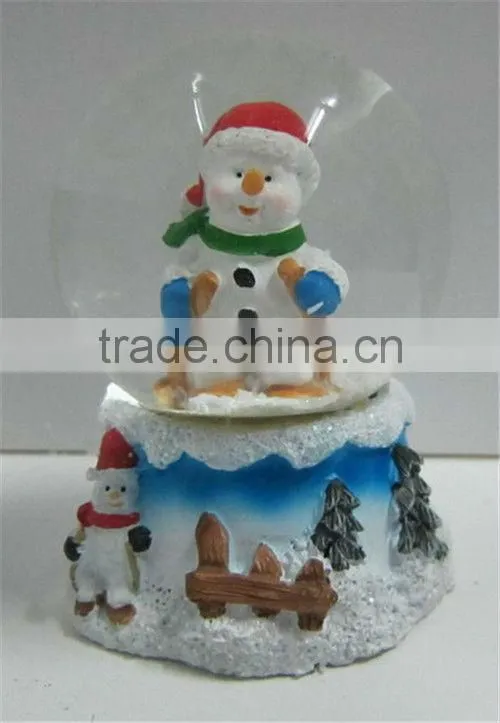 Small resin glass snow globe
