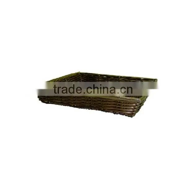 Hand woven plastic wicker basket for sales