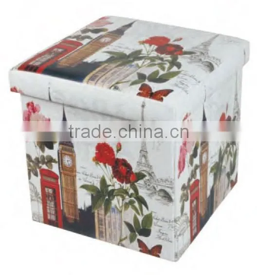 Hot Sale Latest Design PVC Printing Small Ottomans