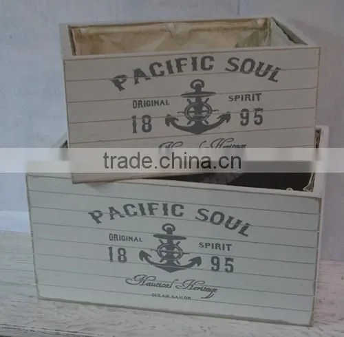 2017 new style antique bottle wooden crate with silk-screen printing