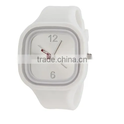 Hot colorful plastic digital watch with silicone strap