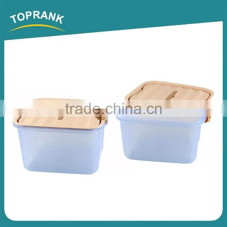 Toprank Customized Logo Save Space Toy Sundry Clothes Container Storage Box Plastic Transparent Clothes Storage Box