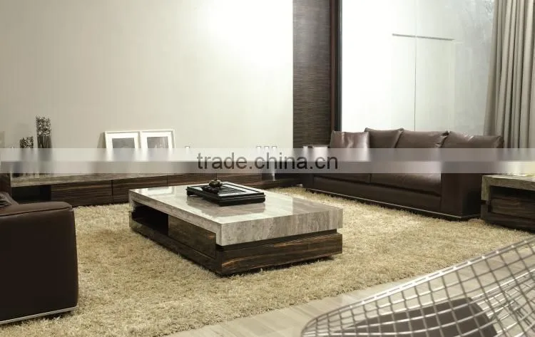 modern marble top wooden center table for living room furniture