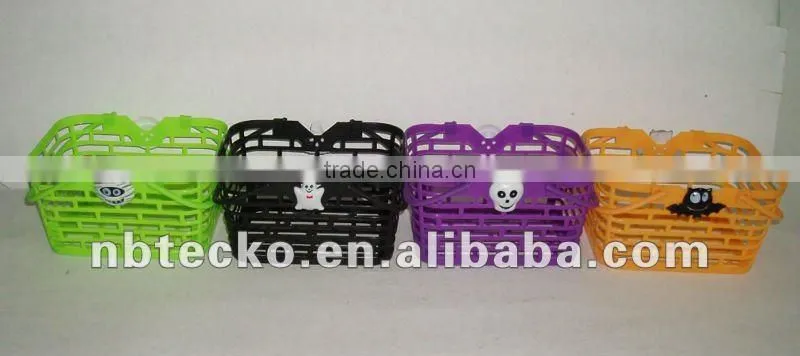 High quality Halloween portable plastic colorful candy basket