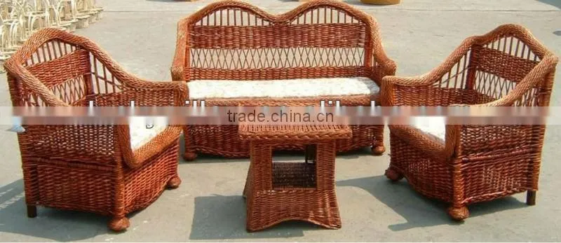 willow material wicker set for balcony for homes & garden