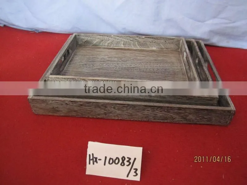 storage carbonize wooden tray ,wooden plate for sale