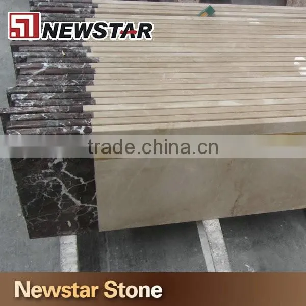 Polished purple and beige marble stair step marble staircase