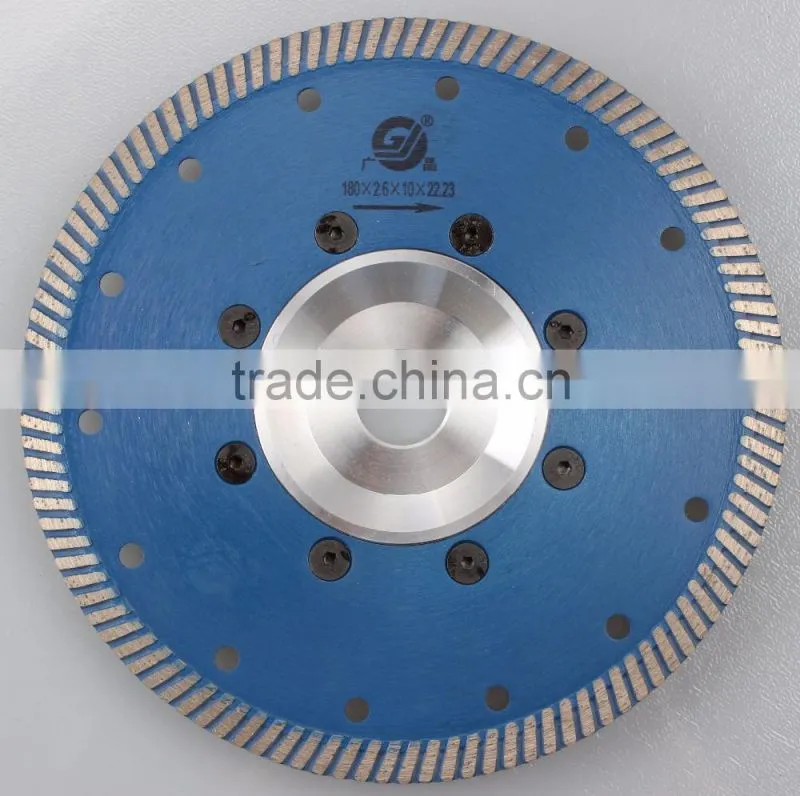 180mm Turbo Blade with Flank for Stone Cutting Guangjing Saw Blade Circular