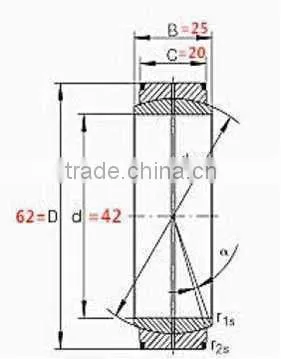 GE type Spherical Plain Radial Bearing with fiting crack GE120ES