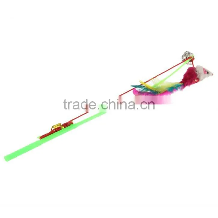 for pet cat bellfunny toy cat toy mouse Rod Roped Funny Fun Play Playing cat Toy