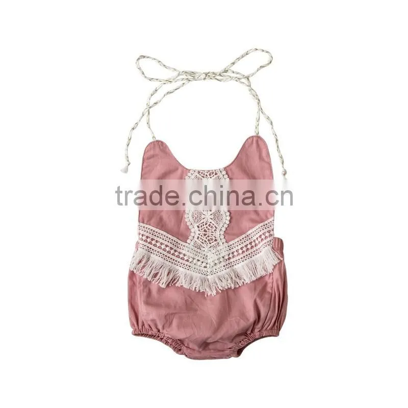 2017Boutique baby romper fashion summer new design comfortable infant and toddler clothing Fringing cute String Romper