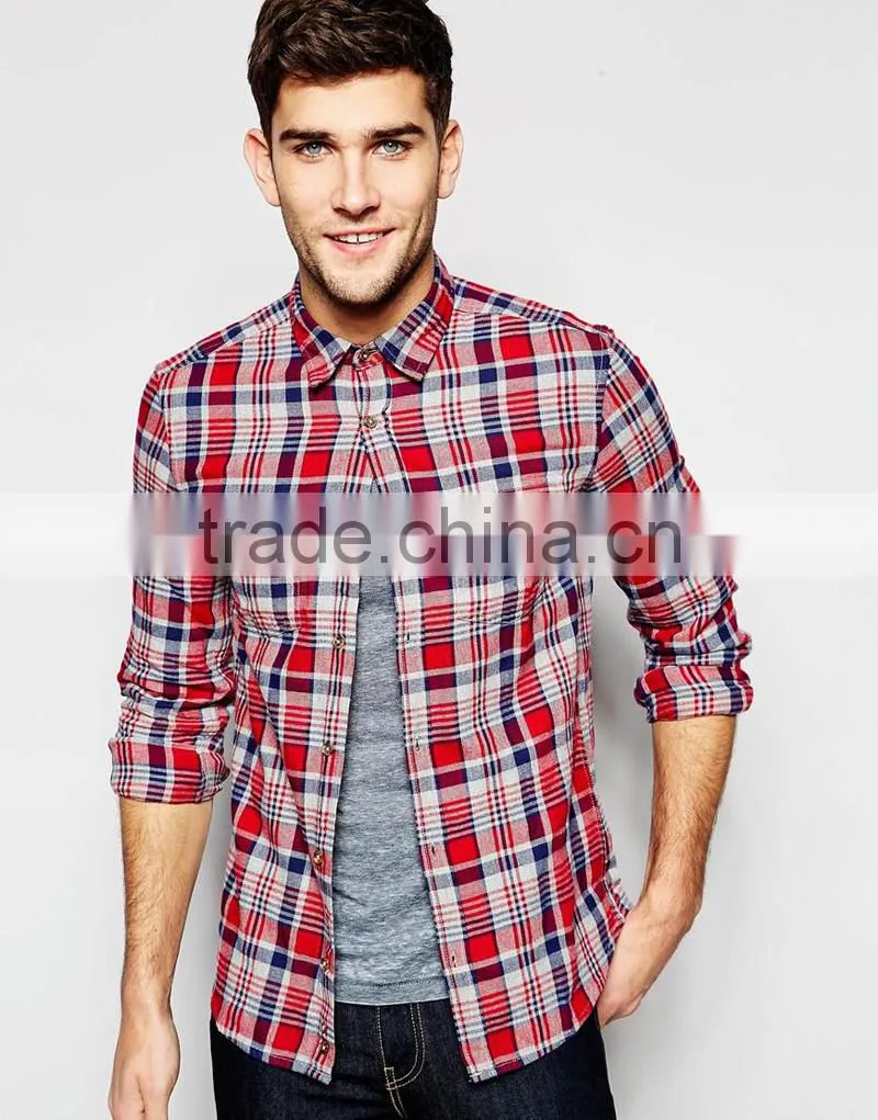 Flannel Check latest shirt designs for men