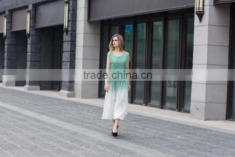 women's gradient summer dress sleeveless dress