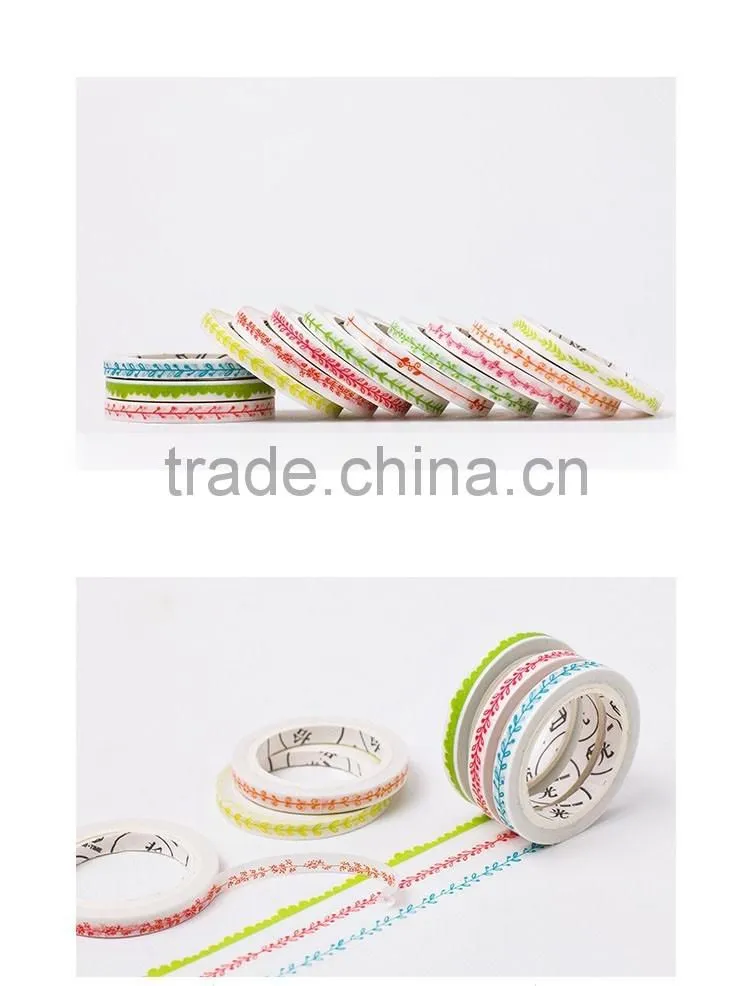5mm*8m Japan washi tape customizable thin type adhesive paper tape planner accessories