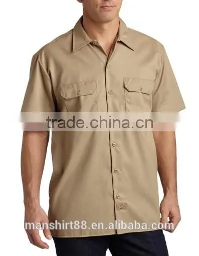 Mens Short Sleeve Formal Work Shirt