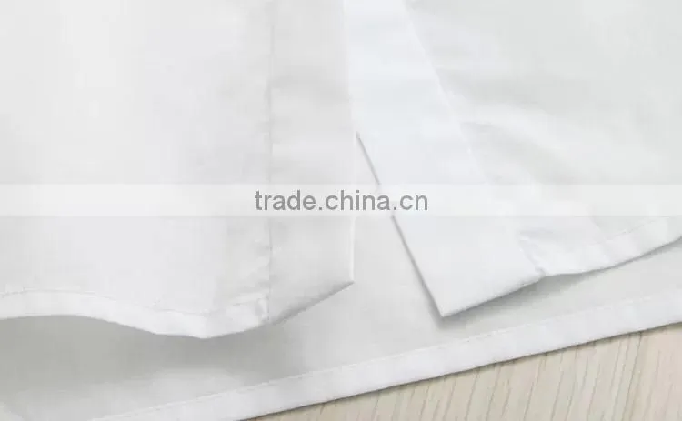 Simple style chiffin wihte V neck no collar 7 sleeve women casual bouse