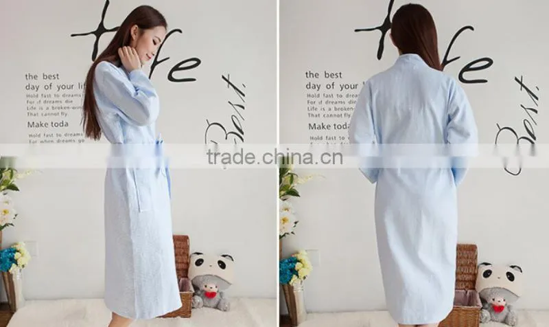 Weave Cotton Unisex Waffle BathRobes For Hotel