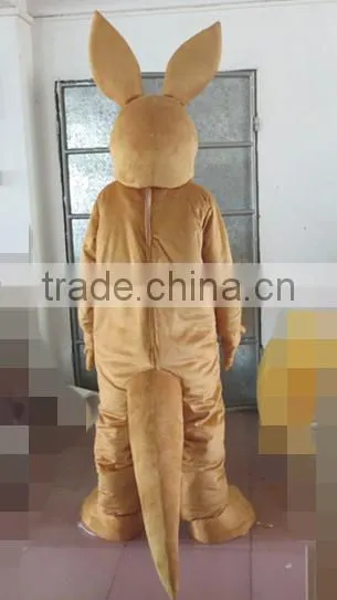 Easy-wearing adult kangaroo mascot costume