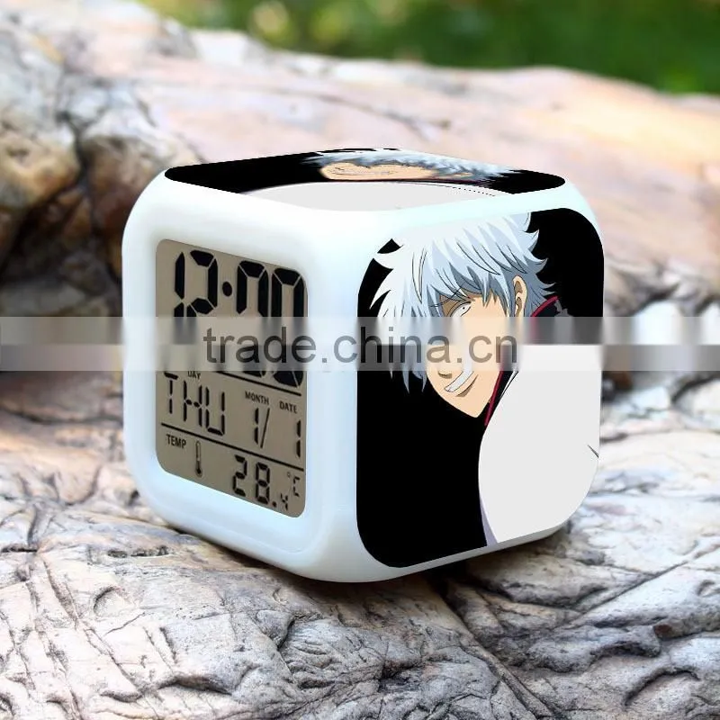(Hot Anime) Led clock Gin Tama Alarm clock,LED digital clock, low price led digital clock display