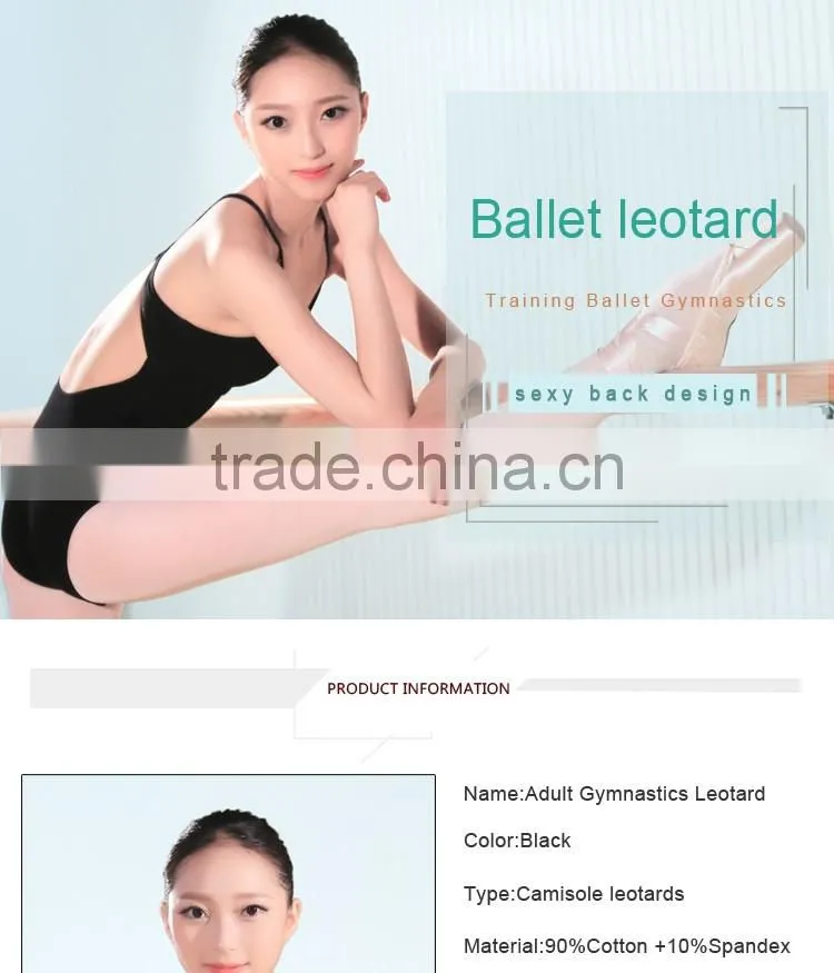 Black Swan Ballet Leotard Sexy Multi-Straps Women Bodysuit Camisole Gymnastics Leotards For Adults