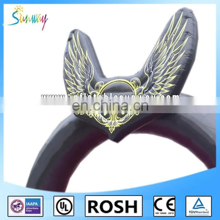 new design attractive eagle black inflatable arch for advertising