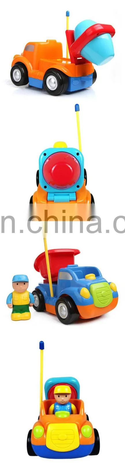 Cartoon 3 channel remote control car toys including battery