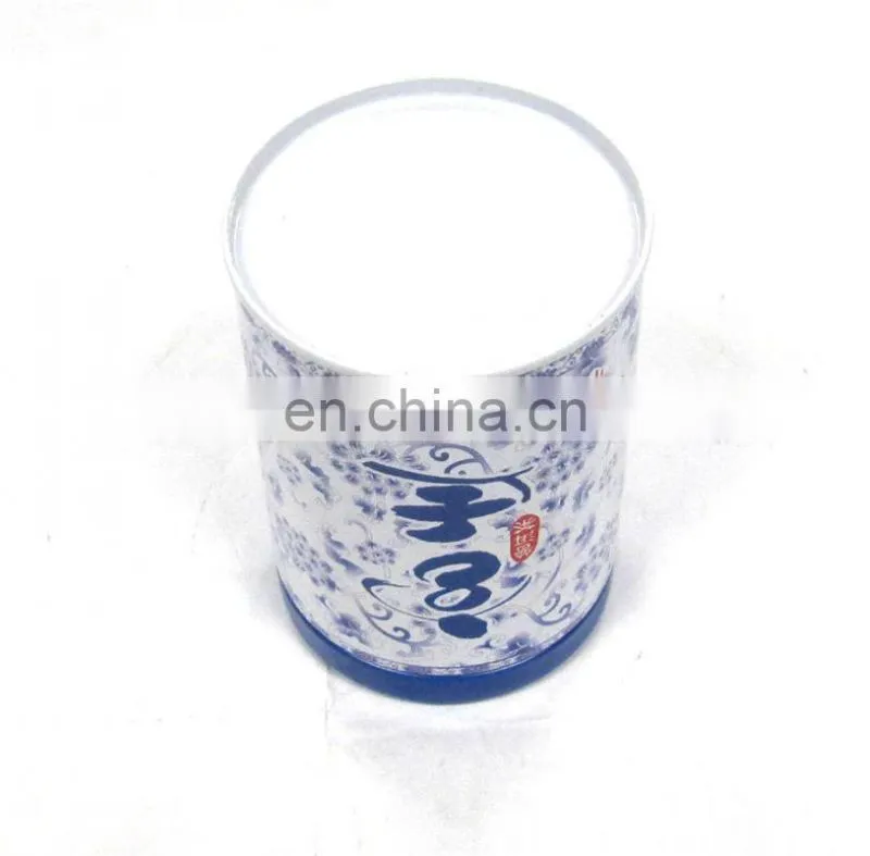 Round tin thermos