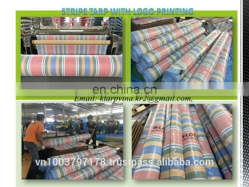 Blue/ White/ Blue Stripe Tarpaulin, Korea Quality, High quality, Malaysia, Singapore