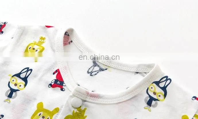 2018 Fashion Organic Baby Body Suit Children's Short Sleeve Toddlers Rompers