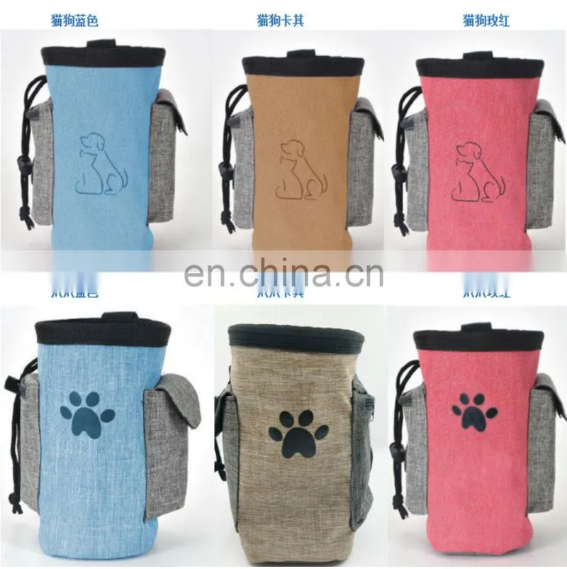Pet Dog Treat Training Pouch Side Bag with Poop Bag Dispenser Waist Pouch