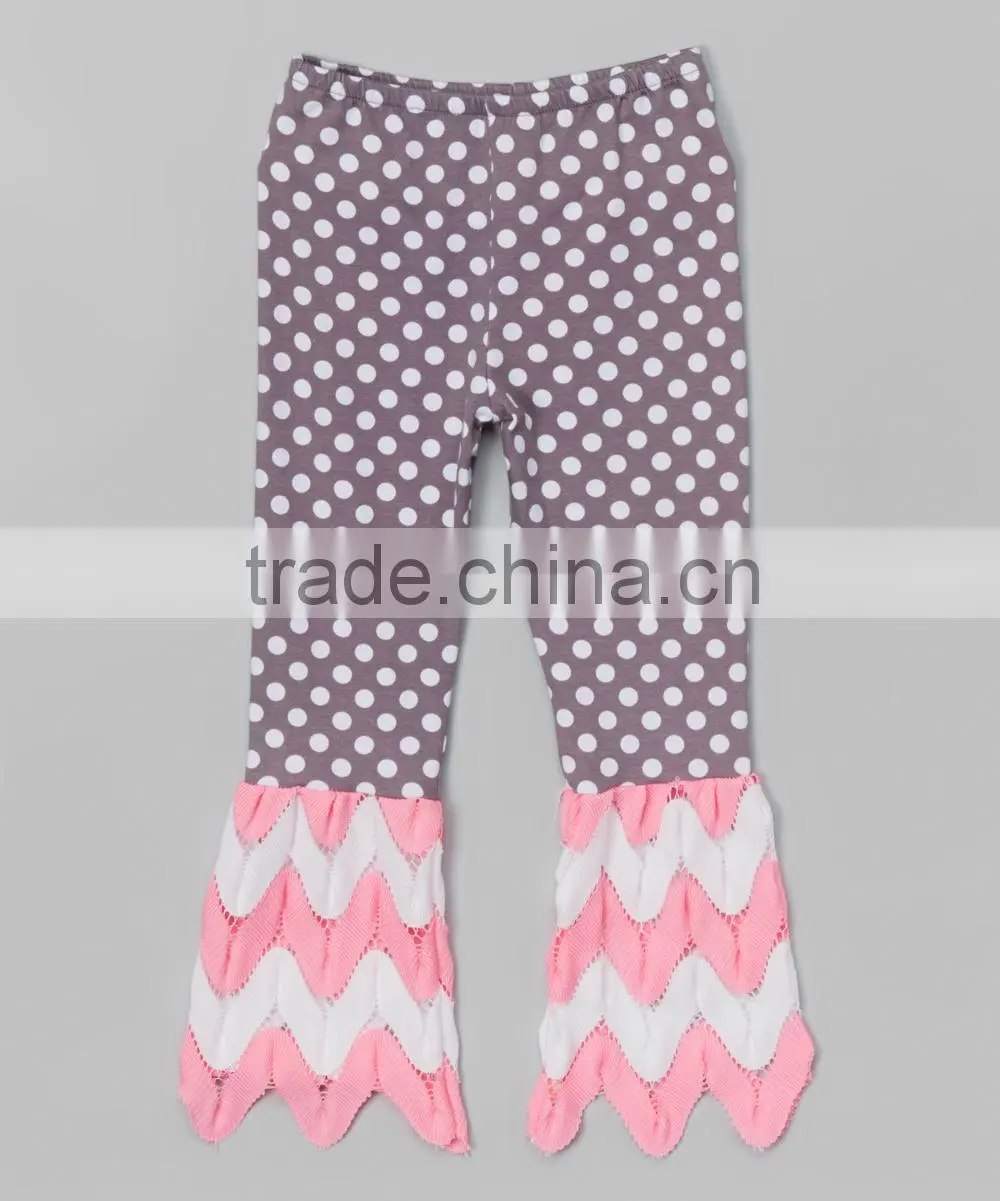 custom made in china 100% cotton ruffle fashion baby girl pants