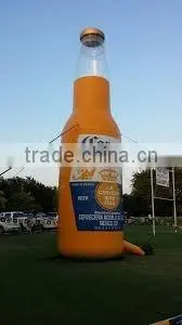 custom giant lifelike inflatable advertising bottle shape for display