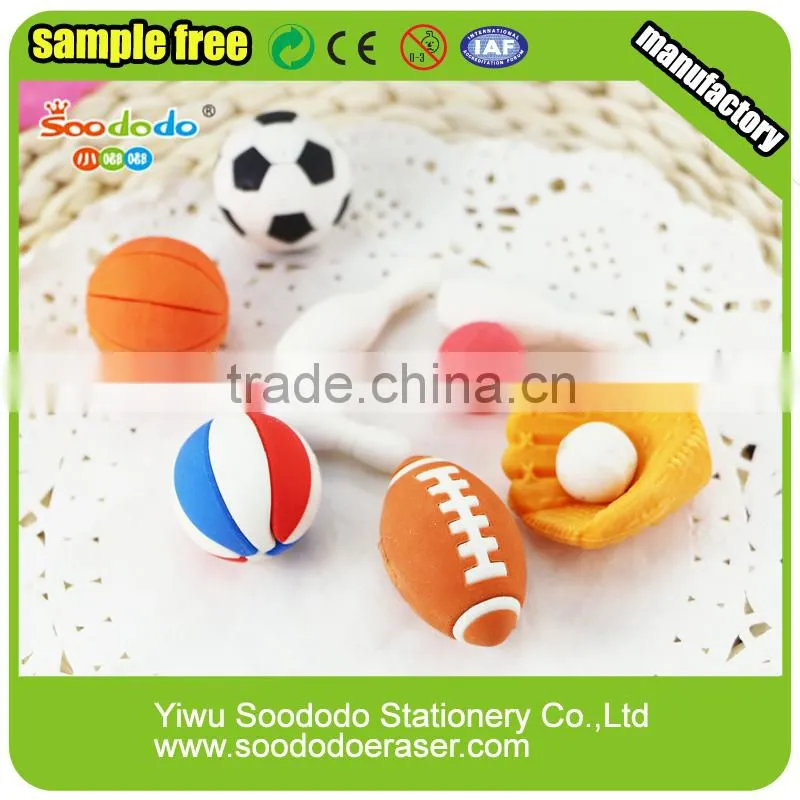 rugby shape eraser gift for boy