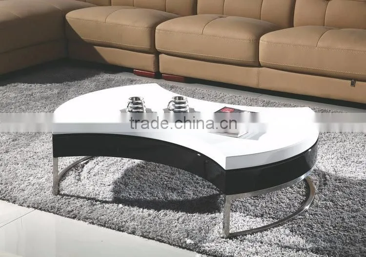 2016 MODERN WOODEN FRAME WHITE COFFEE TABLE LIVINGROOM USAGE