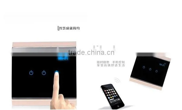 LED Backlight Smart Touch WiFi Remote Controlled Light Switch with Android & IOS APP for Instant and Timing Switch ON/OFF