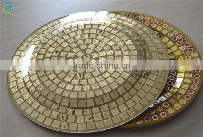 gold foil mosaic decorative plates dish