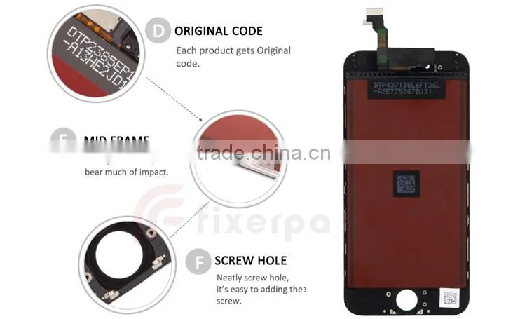 Factory supply cell phone parts for iphone 6 , for iphone 6 lcd screen